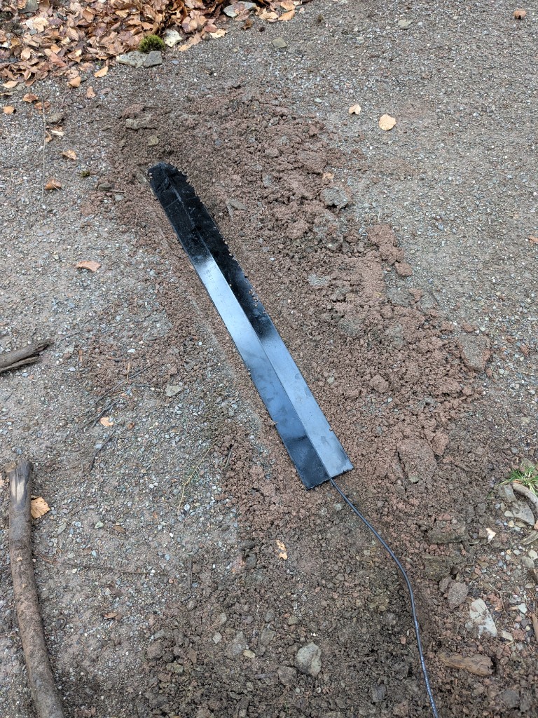 trailpulse counting mat – flat sensor on a gravel path